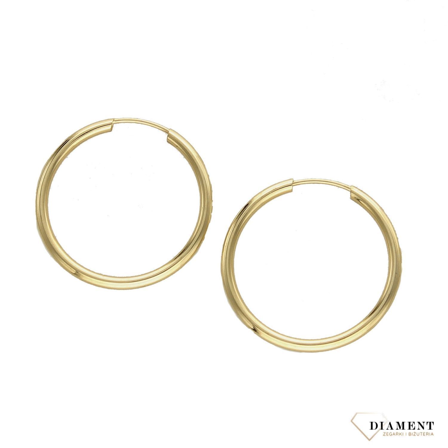 Złote kolczyki koła 333 gładkie 3 cm , delikatne ✓ Złote kolczyki koła ✓ Prezent dla mamy ✓ Kolczyki złote w Sklepie  (3).jpg